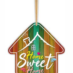 CVANU Brown & Green Printed Wooden Wall Hanging-picture-2