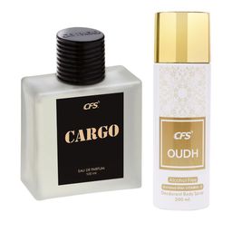 CFS Cargo EDP Perfume & Oudh White Deodorant Body Spray-100ml+200ml-14