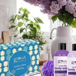 Globus naturals Lavender Bliss Set Of 4 Body Lotion-Soap Bar-Body Wash With Loofa-37