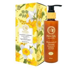 NAIJA Organic Chamomile-Narangi Skin Brightening & Tan Removal Body Wash 150 ml-3