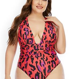 LULU & SKY Printed V-Neck Bodysuit-image-53
