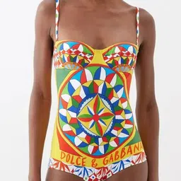 LULU & SKY Printed Sleeveless Swim Bodysuit-picture-10