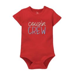 Zeezeezoo Infant Kids Red Cousin Crew Print Bodysuit-image-86