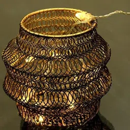 PujaNPujari Gold-Toned Metal Candle Holder-image-11