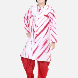 BownBee Boys Dyed Chanderi Silk Sherwani Set-11