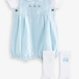 NEXT Infant Boys Self Design Rompers With Bodysuit & Socks-image-34