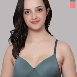 Aimly Pack Of 2 Medium Coverage Heavily Padded T-shirt Bra With All Day Comfort-22