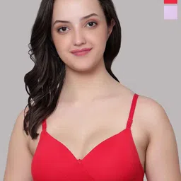 Aimly Pack Of 2 Medium Coverage Heavily Padded T-shirt Bra With All Day Comfort-29