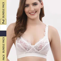 Floret Pack Of 2 Floral Non Padded Bra-image-77