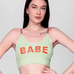 Spiaty Typography Printed Full Coverage Lightly Padded Everyday Bra With All Day Comfort-10