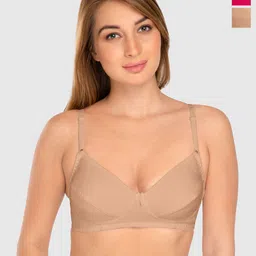 Daisy Dee Pack of 2 Full Coverage Non Padded Cotton T-shirt Bra-All Day Comfort-picture-34