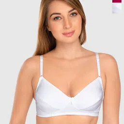 Daisy Dee Pack of 2 Full Coverage Non Padded Cotton T-shirt Bra-All Day Comfort-picture-27