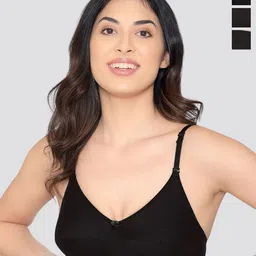 Kalyani Wamika Pack Of 3 Full Coverage Non Padded Cotton Everyday Bra- All Day Comfort-image-16
