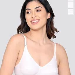 Kalyani Wamika Pack Of 3 Full Coverage Non Padded Cotton Everyday Bra- All Day Comfort-picture-44
