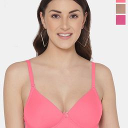Tweens Pack Of 3 Medium Coverage All Day Comfort Lightly Padded Cotton T-Shirt Bra-image-74