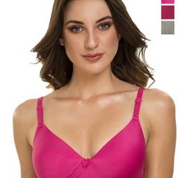 Tweens Pack Of 3 Full Coverage Lightly Padded Multiway Straps T-shirt Bra- All Day Comfort-34