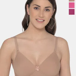 Tweens Pack Of 3 Medium Coverage All Day Comfort Lightly Padded Cotton T-Shirt Bra-28