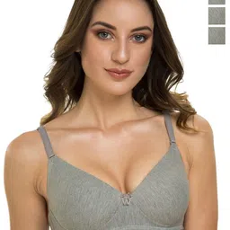 Tweens Pack Of 3 Full Coverage All Day Comfort Lightly Padded Cotton T-Shirt Bra-picture-28
