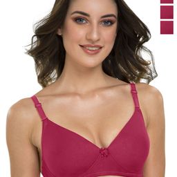 Tweens Pack Of 3 Full Coverage Lightly Padded Multiway Straps T-shirt Bra- All Day Comfort-picture-12