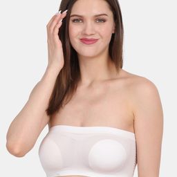 Amour Secret Women White Solid Non Padded Tube/Bandeau Bra TB022-54