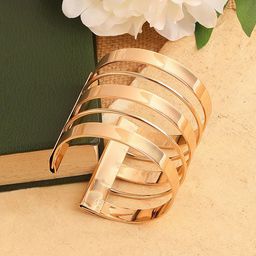 SOHI Women Gold-Toned Gold-Plated Wraparound Bracelet image 1