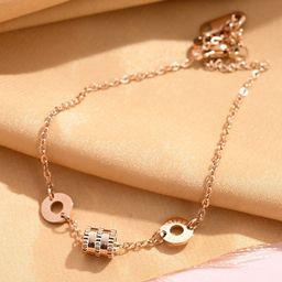 Jewels Galaxy Rose Gold-Plated Link Bracelet-image-8