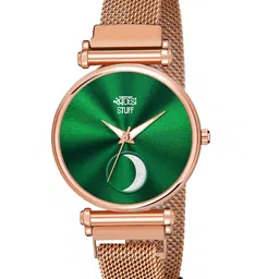 SWADESI STUFF Women Green Printed Dial & Rose Gold-Plated Straps Analogue Watch SDS 139-image-38