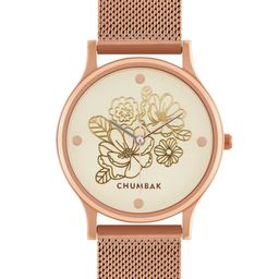 TEAL BY CHUMBAK Women White Brass Embellished Dial & Rose Gold-Plated Analogue Watch-11