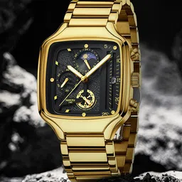 Nibosi Textured Dial & Stainless Steel Bracelet Straps Analogue Chronograph Watch NB-2573-image-21