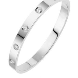 EL REGALO Silver-Toned Oval Shaped Cuff Bangle Bracelet-image-13