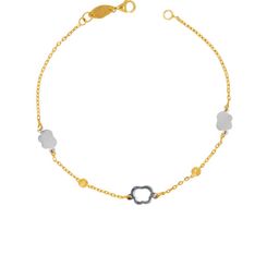 BHIMA 22K Hallmark 916 Purity Yellow Gold Flat And Ball Bracelet-image-64