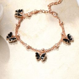 Cierra Women Rose Gold-Plated Charm Bracelet-12