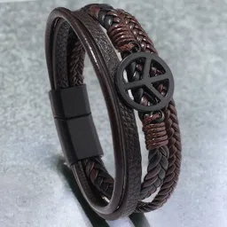 MYKI Men Leather Multistrand Bracelet-image-82