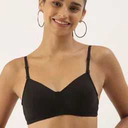 DressBerry Black Medium Coverage Underwired Padded Everyday Bra 1764-01-image-64