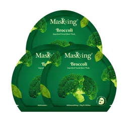 Masking Pack of 3 Superfood Broccoli Facial Sheet Masks-37