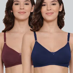 LYRA Pack Of 2 Combed Cotton Seamless Moulded Encircled Bra-image-50