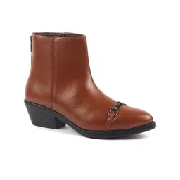 FAUSTO Women Casual Block-Heeled Chelsea Boots-picture-17