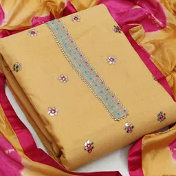 KALINI Printed Pure Cotton Unstitched Dress Material-image-16