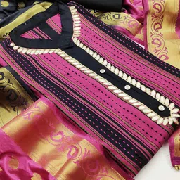 KALINI Pure Cotton Unstitched Dress Material-image-83