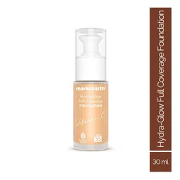 Mamaearth Hydra-Glow Full Coverage Foundation with Vitamin C 30ml - Crme Glow 02-5