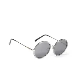 ENRICO Unisex Grey Lens & Steel-Toned Round Sunglasses  EN P 4011 C3-11