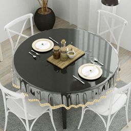 Clasiko Gold-Toned Solid 4 Seater Table Covers-26