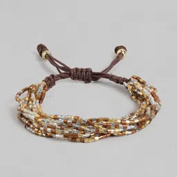 RICHEERA Women Gold-Toned & Silver-Toned Multistrand Bracelet-picture-11