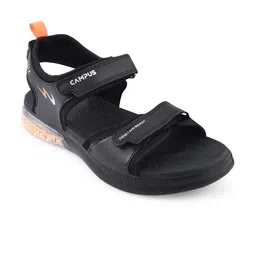 Campus Men Black & Orange Coloured Solid Sports Sandals-picture-13