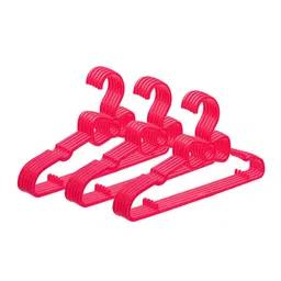Kuber Industries Kids Pink 15 Pieces Non-Slip Cloth Hangers-21