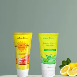 GEMBLUE BIOCARE ALOEVERA FACE WASH, 150ML & SUNSCREEN FACE WASH (COMBO OF 2)-picture-26
