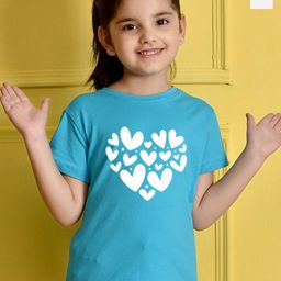 NUSYL Girls Pack of 2 Graphic Printed Cotton T-shirt-picture-3