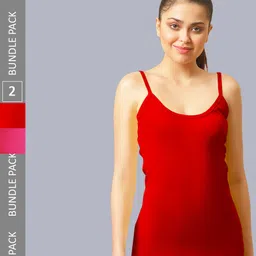 FBAR Pack Of 2 Cotton Sleeveless Long Camisole-image-61