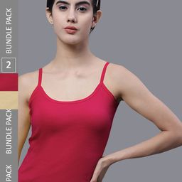 FBAR Pack Of 2 U-Neck Bio Wash Pure Cotton Camisoles-picture-22