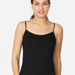 VStar Women Black Solid Pure Combed Cotton Camisole-image-28